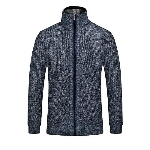 Men's Solid Color Cardigan Long Sleeve Sweater Cardigans Stand Collar Winter Black Blue Wine
Men's Solid Color Cardigan Long Sleeve Sweater Cardigans Stand Collar Winter Black Blue Wine