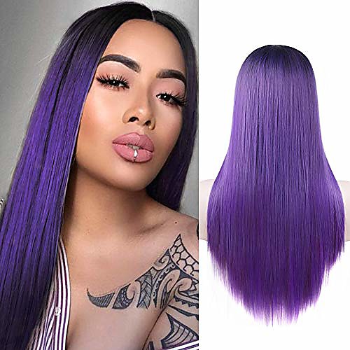 long straight purple wigs for women ombre purple lavender wig middle part synthetic heat resistant replacement wig colorful cosplay daily party wig
long straight purple wigs for women ombre purple lavender wig middle part synthetic heat resistant replacement wig colorful cosplay daily party wig