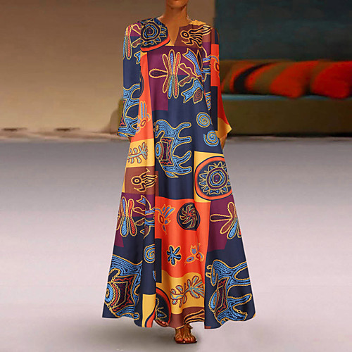 Women's Swing Dress Maxi long Dress Red Orange Long Sleeve Print Print Fall V Neck Casual 2021 S M L XL XXL 3XL 4XL 5XL
Women's Swing Dress Maxi long Dress Red Orange Long Sleeve Print Print Fall V Neck Casual 2021 S M L XL XXL 3XL 4XL 5XL