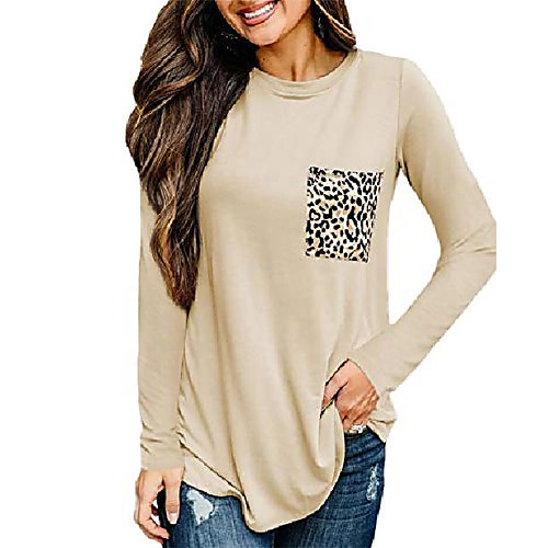 womens leopard print pocket shirt casual long sleeve basic tees cheetah animal print t-shirt blouse khaki
womens leopard print pocket shirt casual long sleeve basic tees cheetah animal print t-shirt blouse khaki