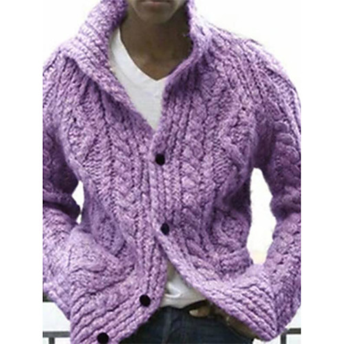 Men's Stylish Solid Color Cardigan Long Sleeve Sweater Cardigans Shirt Collar Winter Black Blue Purple
Men's Stylish Solid Color Cardigan Long Sleeve Sweater Cardigans Shirt Collar Winter Black Blue Purple