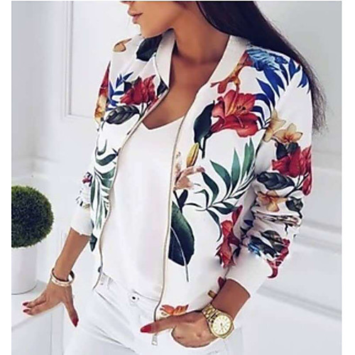 Women's Geometric Print Spring & Fall Jacket Regular Going out Long Sleeve Cotton Blend Coat Tops White
Women's Geometric Print Spring & Fall Jacket Regular Going out Long Sleeve Cotton Blend Coat Tops White