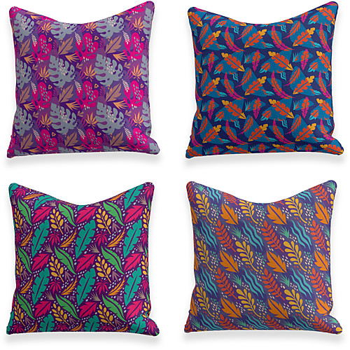 Cushion Cover 4PCS Linen Soft Decorative Square Throw Pillow Cover Cushion Case Pillowcase for Sofa Bedroom 45 x 45 cm (18 x 18 Inch) Superior Quality Mashine Washable Purple Leaves
Cushion Cover 4PCS Linen Soft Decorative Square Throw Pillow Cover Cushion Case Pillowcase for Sofa Bedroom 45 x 45 cm (18 x 18 Inch) Superior Quality Mashine Washable Purple Leaves