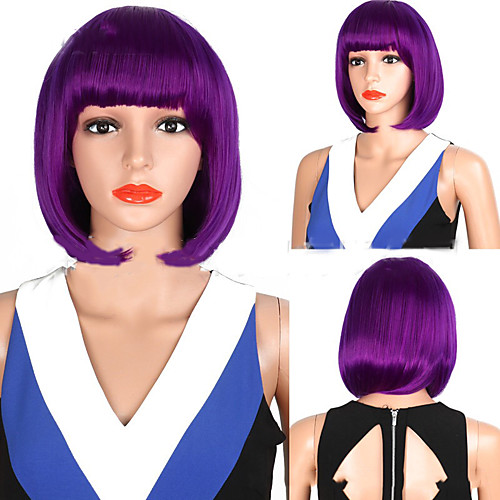 Synthetic Wig Straight Short Bob Wig Short Purple Synthetic Hair 12 inch Women's Heat Resistant Purple hairjoy
Synthetic Wig Straight Short Bob Wig Short Purple Synthetic Hair 12 inch Women's Heat Resistant Purple hairjoy