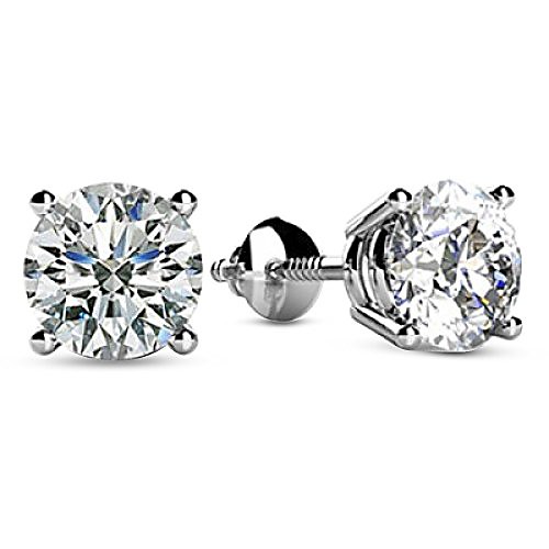 2/3 carat natural round brilliant solitaire diamond stud earrings for women platinum 4 prong screw back (i-j color i1 clarity)
2/3 carat natural round brilliant solitaire diamond stud earrings for women platinum 4 prong screw back (i-j color i1 clarity)