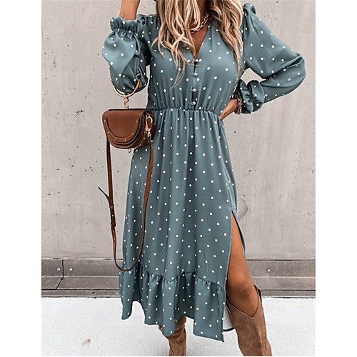Women's A Line Dress Midi Dress Blue Khaki Long Sleeve Print Patchwork Print Fall V Neck Casual 2021 S M L XL XXL
Women's A Line Dress Midi Dress Blue Khaki Long Sleeve Print Patchwork Print Fall V Neck Casual 2021 S M L XL XXL