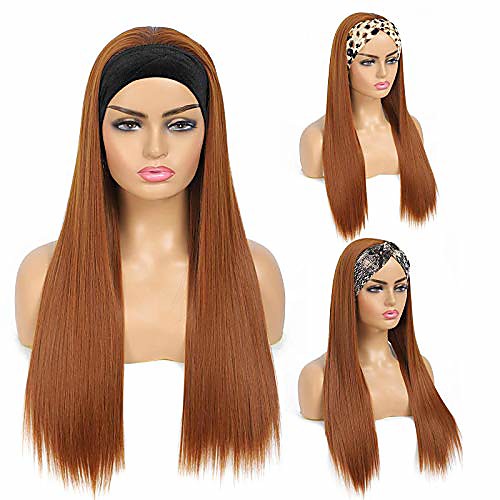 fashion headband wigs 350# copper brown long straight wigs for women girls synthetic heat resistant wigs with velvet headband attached for daily party cosplay costume
fashion headband wigs 350# copper brown long straight wigs for women girls synthetic heat resistant wigs with velvet headband attached for daily party cosplay costume
