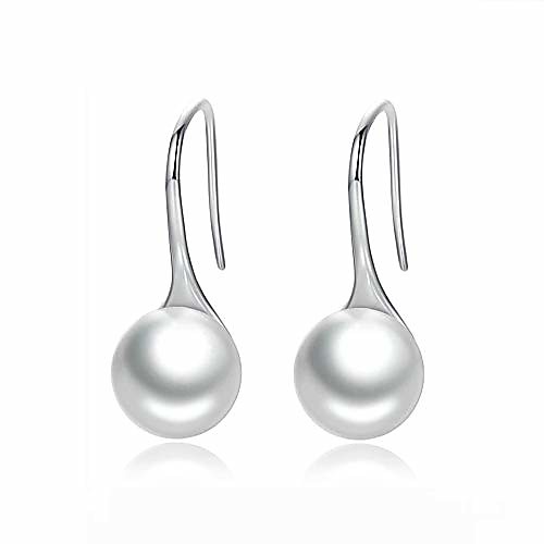 925 sterling silver white freshwater cultured pearl dangle drop earrings for women-siwh8
925 sterling silver white freshwater cultured pearl dangle drop earrings for women-siwh8