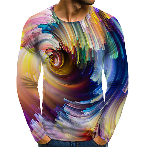 Men's T shirt 3D Print Graphic Optical Illusion 3D Plus Size Print Long Sleeve Daily Tops Rainbow
Men's T shirt 3D Print Graphic Optical Illusion 3D Plus Size Print Long Sleeve Daily Tops Rainbow