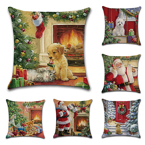 Cushion Cover 6PCS Christamas Party Decoration Christamas Gift Linen Soft Decorative Square Throw Pillow Cover Cushion Case Pillowcase for Sofa Bedroom 45 x 45 cm (18 x 18 Inch) Superior Quality
Cushion Cover 6PCS Christamas Party Decoration Christamas Gift Linen Soft Decorative Square Throw Pillow Cover Cushion Case Pillowcase for Sofa Bedroom 45 x 45 cm (18 x 18 Inch) Superior Quality