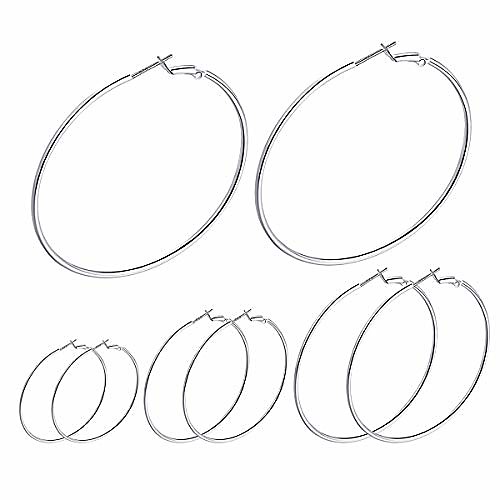 sterling silver hoop earrings| white gold plated silver hoop earrings| large hoop earrings for women girls(50/60/70mm)
sterling silver hoop earrings| white gold plated silver hoop earrings| large hoop earrings for women girls(50/60/70mm)