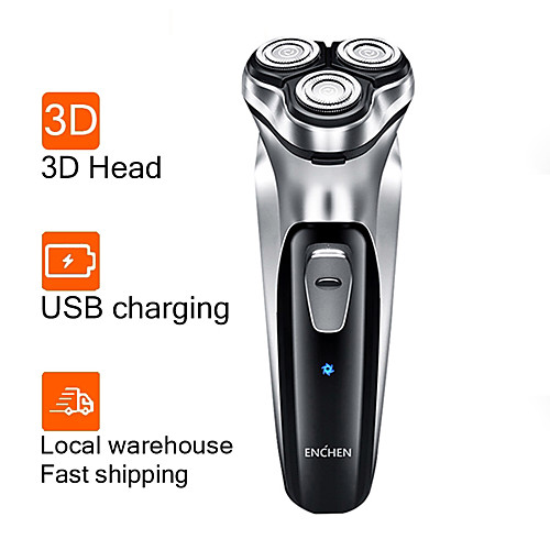 

Enchen Electric Shaver Men 3D Type-C USB Rechargeable Razor 3 Blades Portable Beard Trimmer Cutting Machine For Shaving