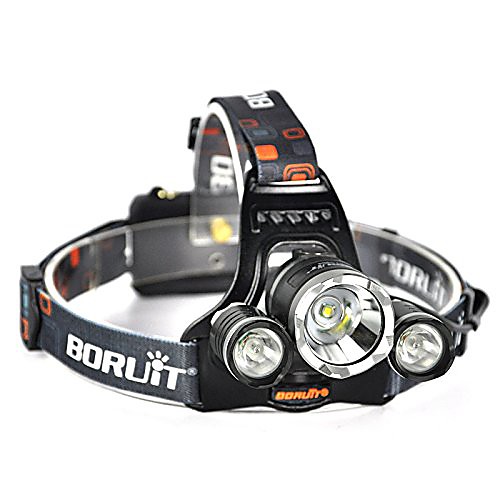 

3000 lumens rechargeable led headlight, hands-free cree xml t6 beam adjustable headlamp for hunting fishing hiking camping night riding flash light