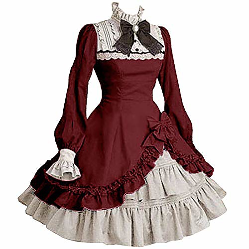 womens bowknot multi layers classic sweet lolita dress medieval vintage frill frock ball gowns dress wine red
womens bowknot multi layers classic sweet lolita dress medieval vintage frill frock ball gowns dress wine red
