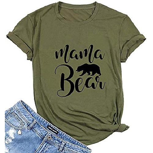 women mama bear shirt funny letter printed saying short sleeve summer pullover tee t-shirt (xx-large) green
women mama bear shirt funny letter printed saying short sleeve summer pullover tee t-shirt (xx-large) green