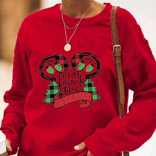 Women's Christmas Blouse Graphic Prints Letter Long Sleeve Print Round Neck Tops Christmas Basic Top White Black Red
Women's Christmas Blouse Graphic Prints Letter Long Sleeve Print Round Neck Tops Christmas Basic Top White Black Red