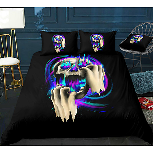 Skull Series Horrible Print 3-Piece Duvet Cover Set Hotel Bedding Sets Comforter Cover with Soft Lightweight Microfiber For Room Decoration(Include 1 Duvet Cover and 1or 2 Pillowcases)
Skull Series Horrible Print 3-Piece Duvet Cover Set Hotel Bedding Sets Comforter Cover with Soft Lightweight Microfiber For Room Decoration(Include 1 Duvet Cover and 1or 2 Pillowcases)
