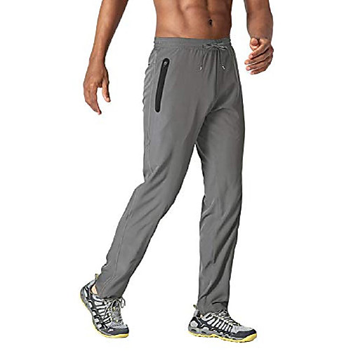 men's summer running hiking pants quick dry drawstring sweatpants zipper pockets light grey, 38
men's summer running hiking pants quick dry drawstring sweatpants zipper pockets light grey, 38