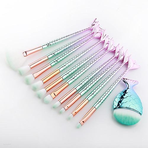 10 Pcs Makeup Brushes Colorful Mermaid Tail Eye Makeup Brush Set Fishtail Beauty Tool Soft Brush
10 Pcs Makeup Brushes Colorful Mermaid Tail Eye Makeup Brush Set Fishtail Beauty Tool Soft Brush