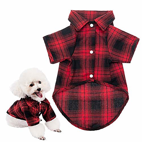 plaid dog shirt - classical plaid brushed pet clothes for small medium large dogs
plaid dog shirt - classical plaid brushed pet clothes for small medium large dogs