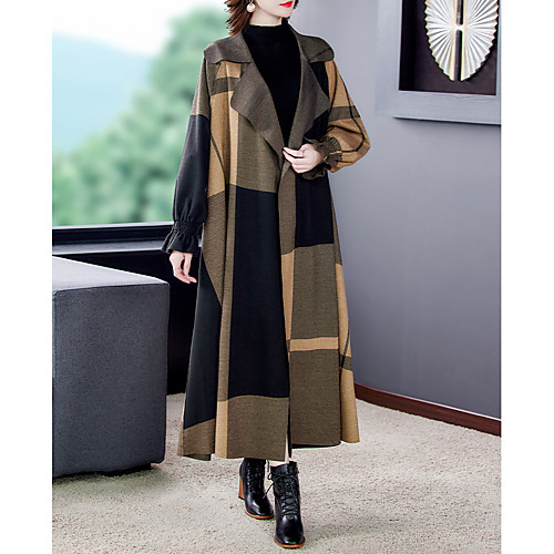 Women's Geometric Active Fall & Winter Trench Coat Long Daily Long Sleeve Cotton Blend Coat Tops Brown / Loose
Women's Geometric Active Fall & Winter Trench Coat Long Daily Long Sleeve Cotton Blend Coat Tops Brown / Loose