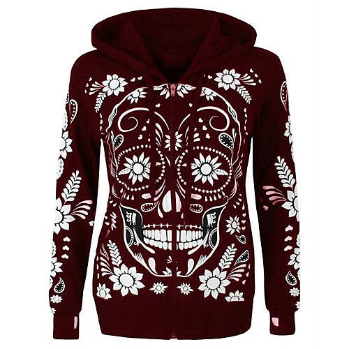 Women's Zip Up Hoodie Sweatshirt Graphic Skull Zip Up Daily Basic Casual Hoodies Sweatshirts Cotton Loose Black Purple Red
Women's Zip Up Hoodie Sweatshirt Graphic Skull Zip Up Daily Basic Casual Hoodies Sweatshirts Cotton Loose Black Purple Red