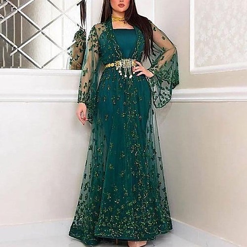 Women's Swing Dress Maxi long Dress Green Long Sleeve Solid Color Sequins Mesh Patchwork Winter Strapless Elegant Sexy 2021 S M L XL XXL
Women's Swing Dress Maxi long Dress Green Long Sleeve Solid Color Sequins Mesh Patchwork Winter Strapless Elegant Sexy 2021 S M L XL XXL