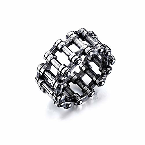 mens motorcycle biker bicycle chain ring, stainless steel punk rock hip hop bands ring for men boys father's day birthday gift, size 7
mens motorcycle biker bicycle chain ring, stainless steel punk rock hip hop bands ring for men boys father's day birthday gift, size 7