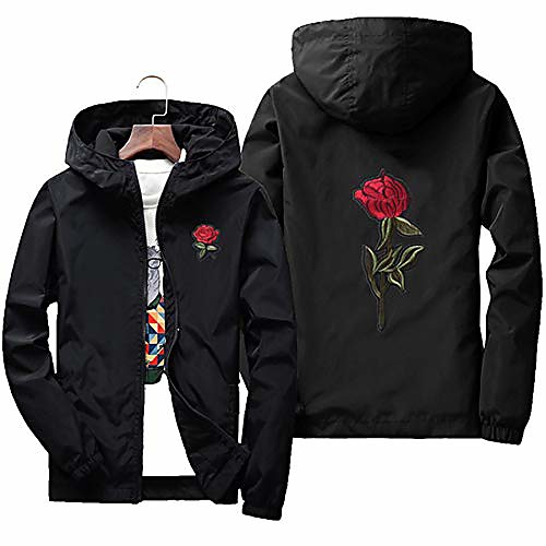 rose floral jacket windbreaker for men zip-up hooded waterproof windproof college jackets (black , 2xl)
rose floral jacket windbreaker for men zip-up hooded waterproof windproof college jackets (black , 2xl)