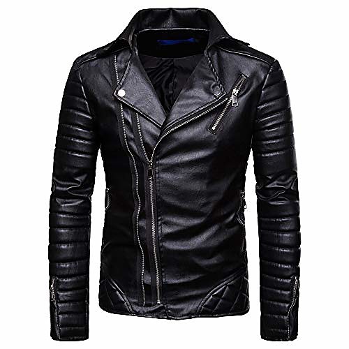 pleats jacket splicing zipper stand collar imitation coat tops men black
pleats jacket splicing zipper stand collar imitation coat tops men black