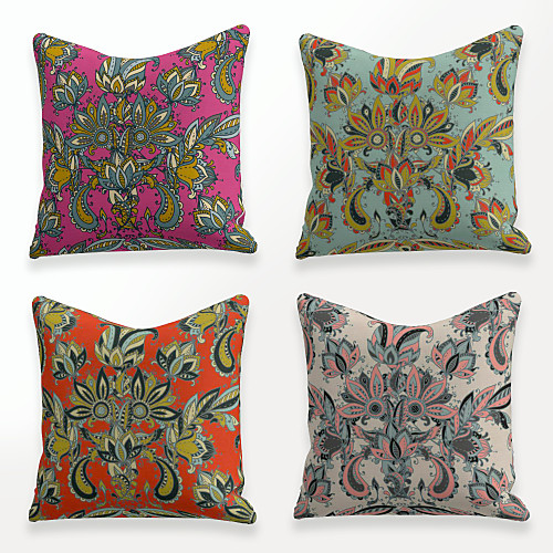 Cushion Cover 4PCS Linen Soft Decorative Square Throw Pillow Cover Cushion Case Pillowcase for Sofa Bedroom 45 x 45 cm (18 x 18 Inch) Superior Quality Mashine Washable Colorful Floral Print
Cushion Cover 4PCS Linen Soft Decorative Square Throw Pillow Cover Cushion Case Pillowcase for Sofa Bedroom 45 x 45 cm (18 x 18 Inch) Superior Quality Mashine Washable Colorful Floral Print