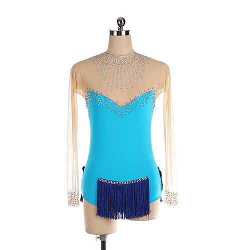 Figure Skating Dress Women's Girls' Ice Skating Dress Blue Spandex High Elasticity Training Competition Skating Wear Crystal / Rhinestone Long Sleeve Ice Skating Figure Skating / Kids
Figure Skating Dress Women's Girls' Ice Skating Dress Blue Spandex High Elasticity Training Competition Skating Wear Crystal / Rhinestone Long Sleeve Ice Skating Figure Skating / Kids