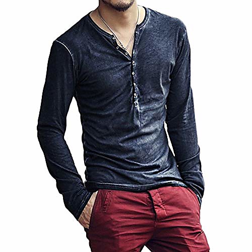 men's casual v-neck button long sleeve henley t shirts lightweight basic shirts tops navy xl
men's casual v-neck button long sleeve henley t shirts lightweight basic shirts tops navy xl