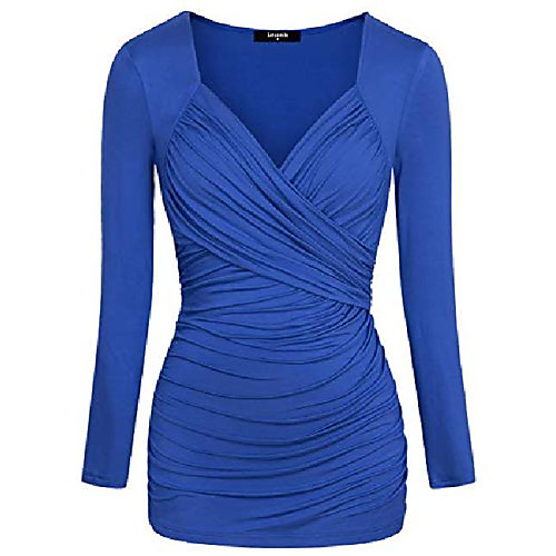 womens blouses and tops for work round neck long sleeve baic shirt causal slim tunic for women fashion 2018 aqua blue/medium
womens blouses and tops for work round neck long sleeve baic shirt causal slim tunic for women fashion 2018 aqua blue/medium