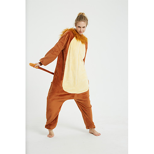 Kid's Adults' Kigurumi Pajamas Lion Onesie Pajamas Flannel Fabric Brown Cosplay For Men and Women Boys and Girls Animal Sleepwear Cartoon Festival / Holiday Costumes
Kid's Adults' Kigurumi Pajamas Lion Onesie Pajamas Flannel Fabric Brown Cosplay For Men and Women Boys and Girls Animal Sleepwear Cartoon Festival / Holiday Costumes