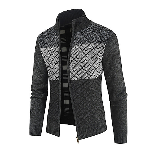 Men's Knitted Color Block Cardigan Long Sleeve Sweater Cardigans Open Front Fall Winter Blue Wine Light gray
Men's Knitted Color Block Cardigan Long Sleeve Sweater Cardigans Open Front Fall Winter Blue Wine Light gray