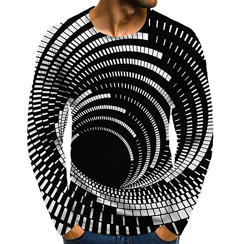 Men's T shirt 3D Print Graphic Optical Illusion 3D Plus Size Print Long Sleeve Daily Tops Black
Men's T shirt 3D Print Graphic Optical Illusion 3D Plus Size Print Long Sleeve Daily Tops Black