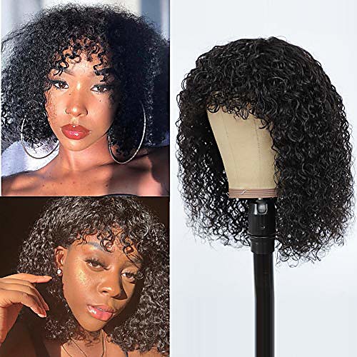 short curly wigs with bangs 14 inch non lacesynthetic wigs for black women brazilian virgin afro kinky curly wave wigs natural black wig with bangs
short curly wigs with bangs 14 inch non lacesynthetic wigs for black women brazilian virgin afro kinky curly wave wigs natural black wig with bangs