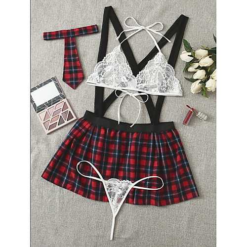 Women's Lace Matching Bralettes Suits Nightwear Color Block Red / Green / Gray S M L / Strap
Women's Lace Matching Bralettes Suits Nightwear Color Block Red / Green / Gray S M L / Strap