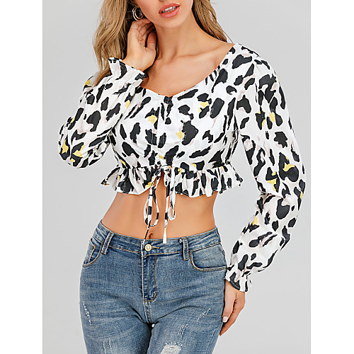 Women's Crop Top Floral Graphic Prints Flower Long Sleeve Backless Bow Print V Neck Tops Basic Basic Top White Black Yellow
Women's Crop Top Floral Graphic Prints Flower Long Sleeve Backless Bow Print V Neck Tops Basic Basic Top White Black Yellow
