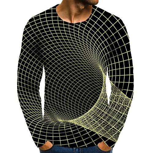 Men's T shirt 3D Print Graphic Optical Illusion 3D Plus Size Print Long Sleeve Daily Tops Yellow
Men's T shirt 3D Print Graphic Optical Illusion 3D Plus Size Print Long Sleeve Daily Tops Yellow