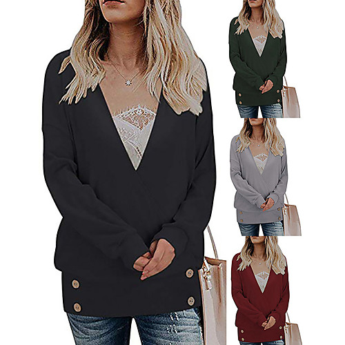Women's Sweatshirt Pullover Pure Color Deep V Solid Color Sport Athleisure Sweatshirt Top Long Sleeve Soft Comfortable Everyday Use Casual Daily Outdoor / Winter
Women's Sweatshirt Pullover Pure Color Deep V Solid Color Sport Athleisure Sweatshirt Top Long Sleeve Soft Comfortable Everyday Use Casual Daily Outdoor / Winter