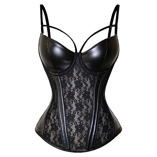Women's Plus Size Hook & Eye Overbust Corset - Lace Printing, Lace Black S M L
Women's Plus Size Hook & Eye Overbust Corset - Lace Printing, Lace Black S M L