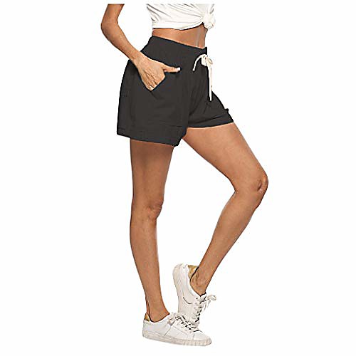 womens casual solid drawstring elastic waist comfy cotton linen shorts (xx-large,black)
womens casual solid drawstring elastic waist comfy cotton linen shorts (xx-large,black)