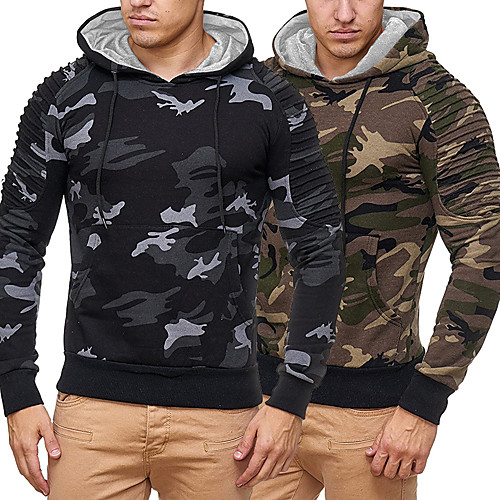 Men's Hoodie Outdoor Breathable Warm Wearable Outdoor Fall Spring Camo Top Polyester Camping / Hiking Hunting Fishing Black Green
Men's Hoodie Outdoor Breathable Warm Wearable Outdoor Fall Spring Camo Top Polyester Camping / Hiking Hunting Fishing Black Green