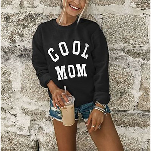 Women's Pullover Sweatshirt Graphic Text Letter Monograms Daily Casual Hoodies Sweatshirts Loose White Black Gray
Women's Pullover Sweatshirt Graphic Text Letter Monograms Daily Casual Hoodies Sweatshirts Loose White Black Gray