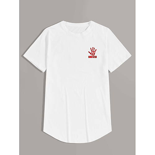 Men's T shirt Other Prints Graphic Short Sleeve Daily Tops Streetwear White Black
Men's T shirt Other Prints Graphic Short Sleeve Daily Tops Streetwear White Black