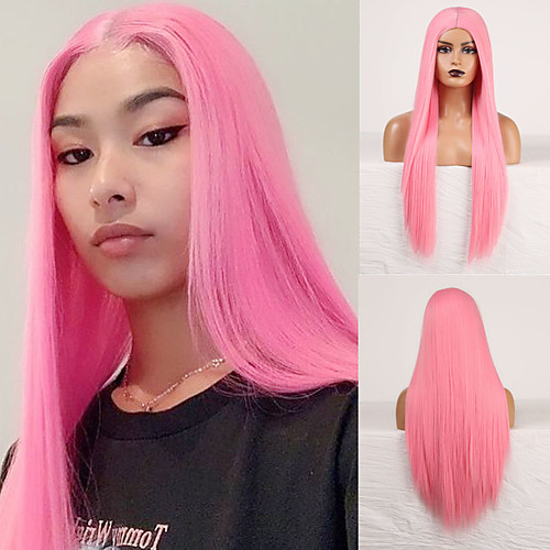 Cosplay Costume Wig Synthetic Wig Straight Natural Straight Middle Part Wig Long Pink Synthetic Hair Women's Odor Free Fashionable Design Soft Pink / Heat Resistant
Cosplay Costume Wig Synthetic Wig Straight Natural Straight Middle Part Wig Long Pink Synthetic Hair Women's Odor Free Fashionable Design Soft Pink / Heat Resistant