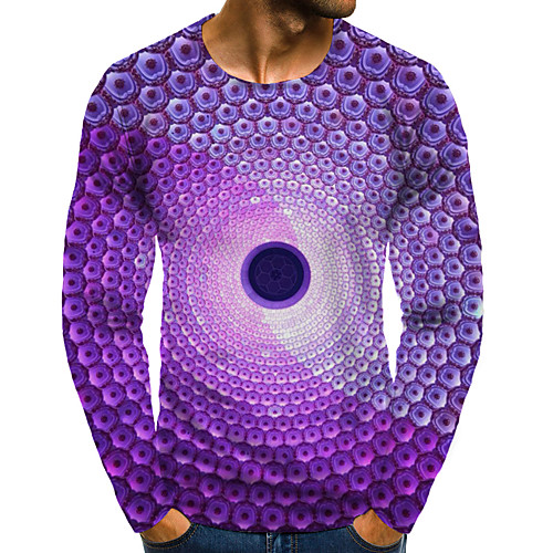 Men's T shirt 3D Print Graphic Optical Illusion 3D Plus Size Print Long Sleeve Daily Tops Purple
Men's T shirt 3D Print Graphic Optical Illusion 3D Plus Size Print Long Sleeve Daily Tops Purple