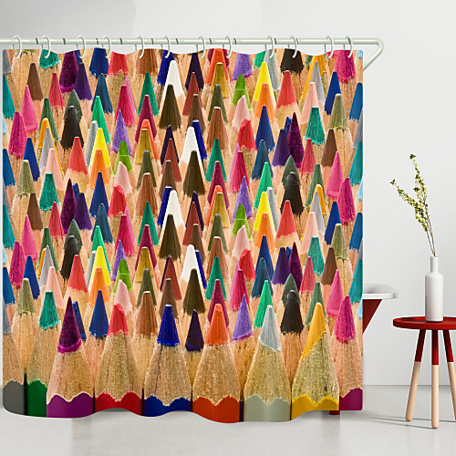 Colored Pencil Tip Digital Printing Shower Curtain Shower Curtains Hooks Modern Polyester New Design
Colored Pencil Tip Digital Printing Shower Curtain Shower Curtains Hooks Modern Polyester New Design
